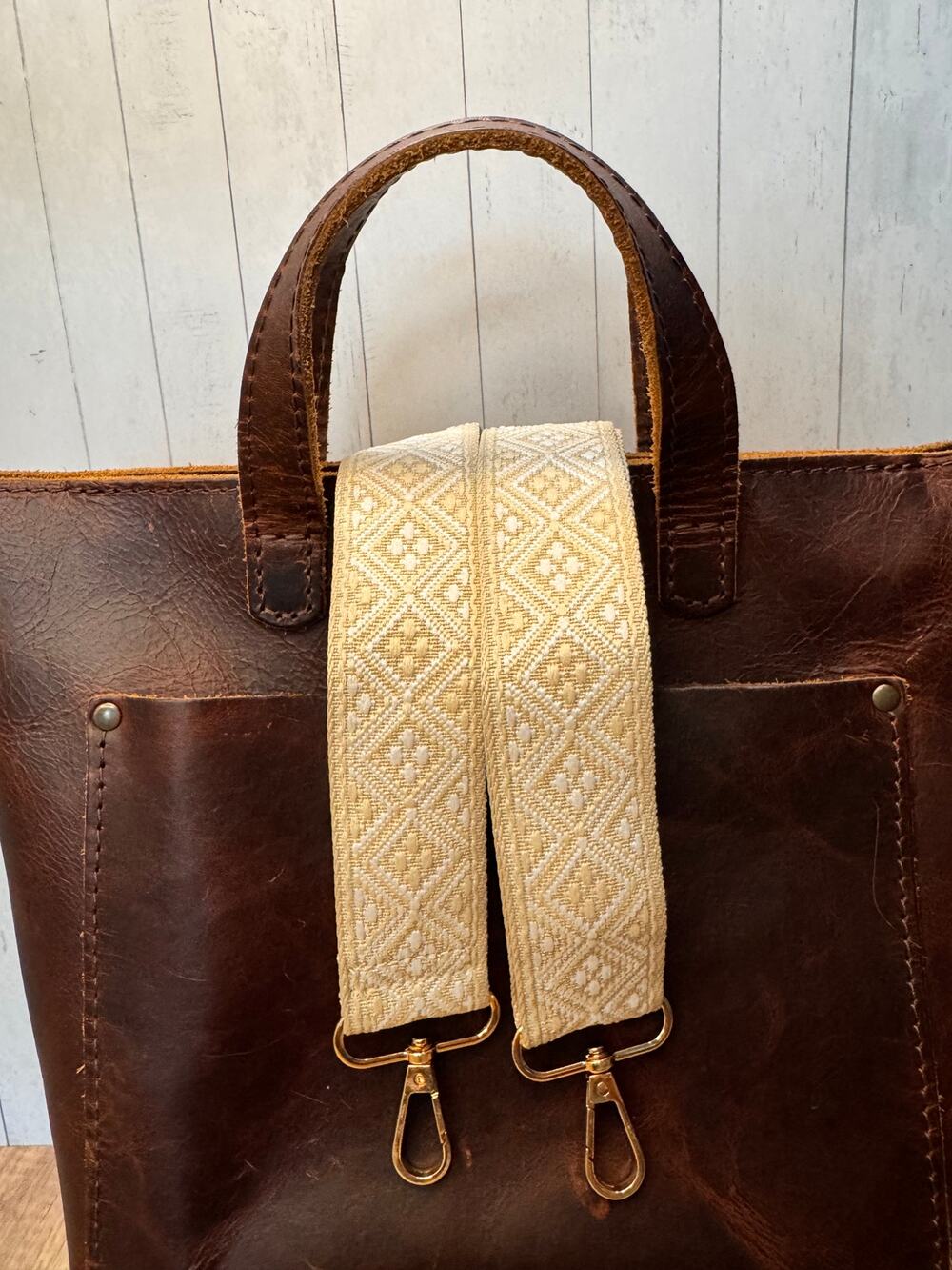 Woven Pattern Neutral Purse Strap Crossbody Bag Strap NEW! Boho Bag Strap